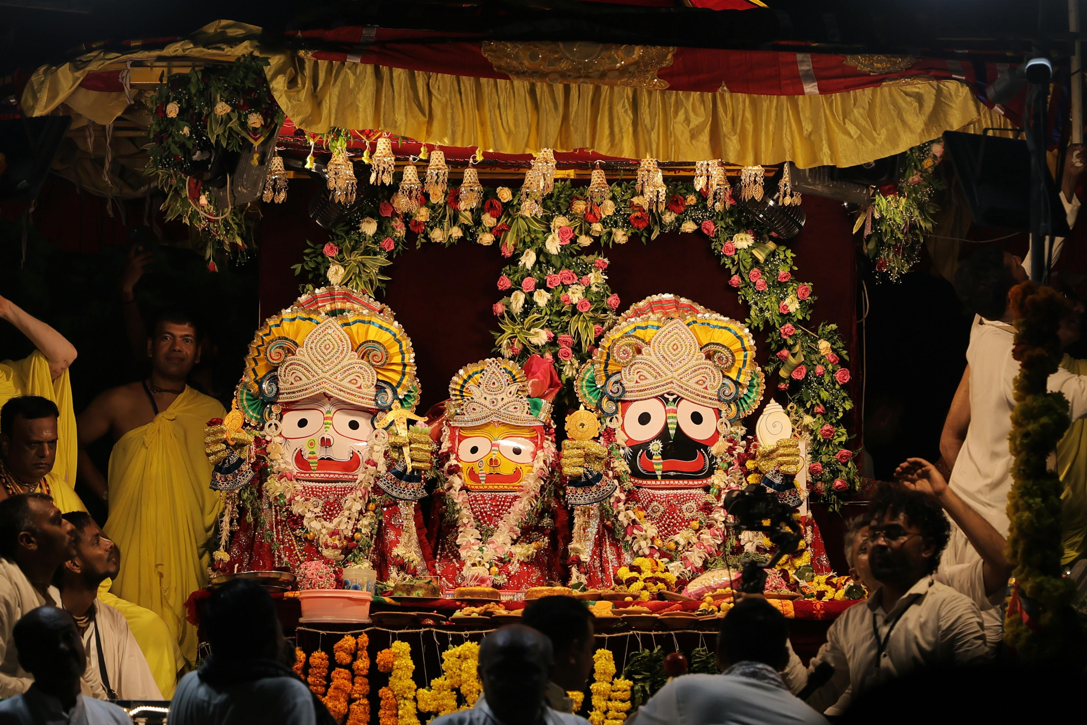 Offerings being made to the sea